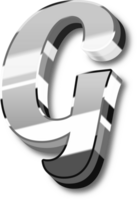 Silver Alphabet Letter and Number png