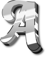 Silver Alphabet Letter and Number png