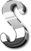 Silver Alphabet Letter and Number png