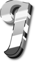 Silver Alphabet Letter and Number png