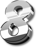 Silver Alphabet Letter and Number png