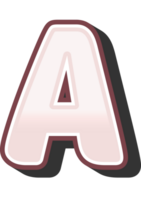 Cartoon Theme Alphabet Letter and Number png