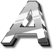 elegante argento alfabeto lettere e numeri png