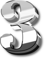 Shine Silver Alphabet Letters and Numbers png