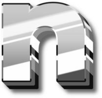 Silber glänzend Alphabet Brief und Nummer png