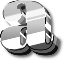 Shine Silver Alphabet Letters and Numbers png