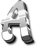 Shine Silver Alphabet Letters and Numbers png