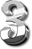 Shine Silver Alphabet Letters and Numbers png