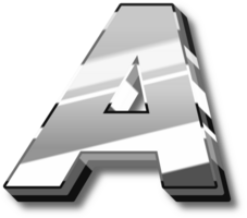 Silber glänzend Alphabet Brief und Nummer png