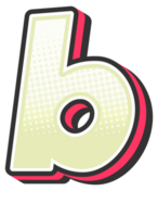 Comic Halftone Alphabet Letter and Number png