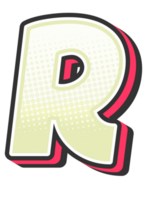 Comic Halftone Alphabet Letter and Number png