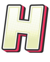 Comic Halftone Alphabet Letter and Number png