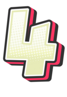 Comic Halftone Alphabet Letter and Number png