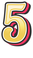 Comic Halftone Alphabet Letter and Number png