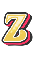 Comic Halftone Alphabet Letter and Number png