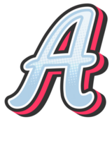 Comic Halftone Alphabet Letter and Number png