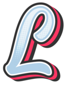 Comic Halftone Alphabet Letter and Number png