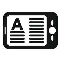 Reading new digital book icon simple . Modern device vector