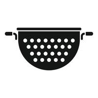 Drainer tool object icon simple . Colander for cooking vector