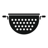 Drainer tool object icon simple . Colander for cooking vector