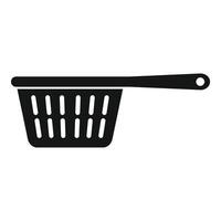 Plastic colander icon simple . Cook element vector