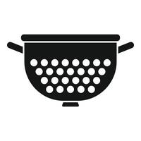 Colander filter icon simple . Sifting water container vector