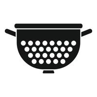 Colander filter icon simple . Sifting water container vector