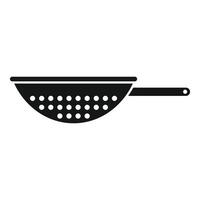 Colander icon simple . Cook accessory vector