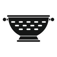 Prepare colander icon simple . Dish tool kit vector