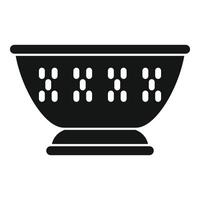 Baker element colander icon simple . Dish tool vector