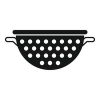 Wash colander tool icon simple . Sieve equipment vector