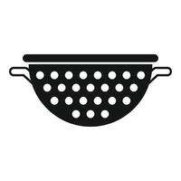 Wash colander tool icon simple . Sieve equipment vector