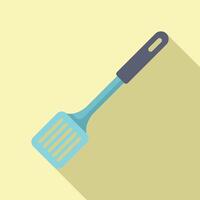 Cooking tool spatula icon flat . Rustic element vector