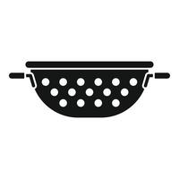 Preparation object colander icon simple . Food kit vector