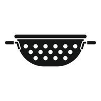 Preparation object colander icon simple . Food kit vector