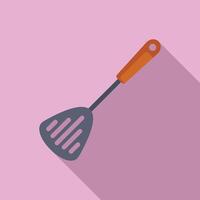 Cooking spatula icon flat . Cutlery grill tool vector