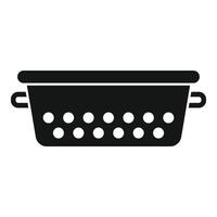 Colander kit tool icon simple . Cooking element vector