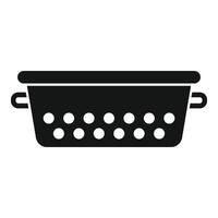 Colander kit tool icon simple . Cooking element vector