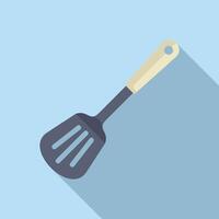 Baker spatula tool icon flat . Kitchen element vector