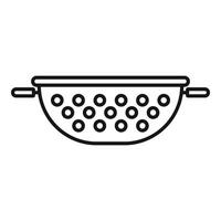 Preparation object colander icon outline . Food kit vector