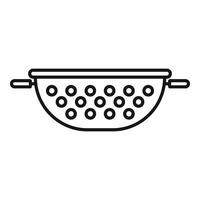 Preparation object colander icon outline . Food kit vector