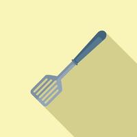 Hot element spatula icon flat . Cooking tool vector