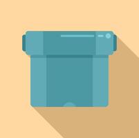 Roll of garbage sacks icon flat . Bags for trash vector