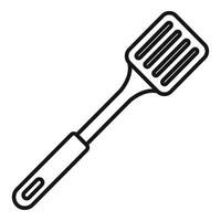 Cooking tool spatula icon outline . Rustic element vector