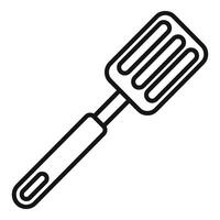 Supplies spatula icon outline . Metal tool vector
