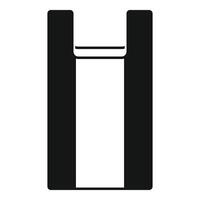 Carry handle empty trash bag icon simple . Ecological element vector