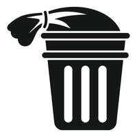 Pack recycle clean icon simple . Bag of trash vector