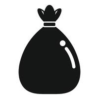 Ecological bag trash icon simple . Clean waste vector