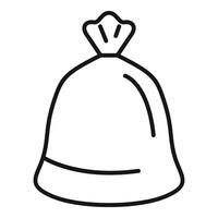 Ecology element bag icon outline . Trash element vector