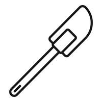 Small handle spatula icon outline . Shape element vector